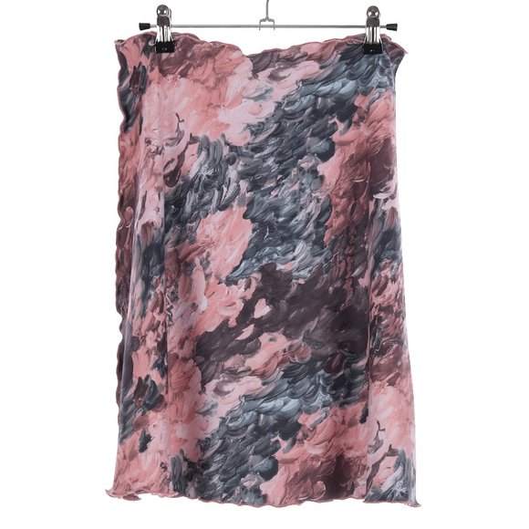 y2k Reversible Lettuce Hem Skirt - Picture 3 of 4